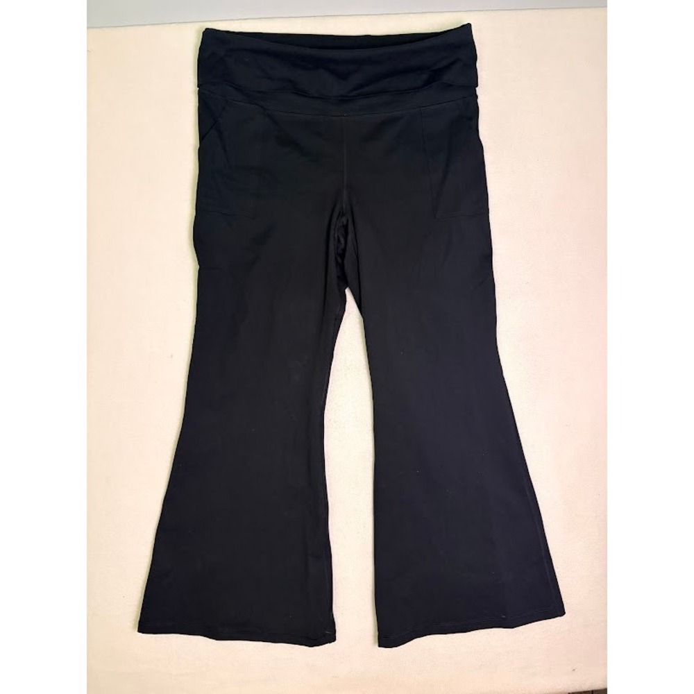 OFFLINE by Aerie The Hugger Flare Leggings Womens XXL Black High Rise Foldover